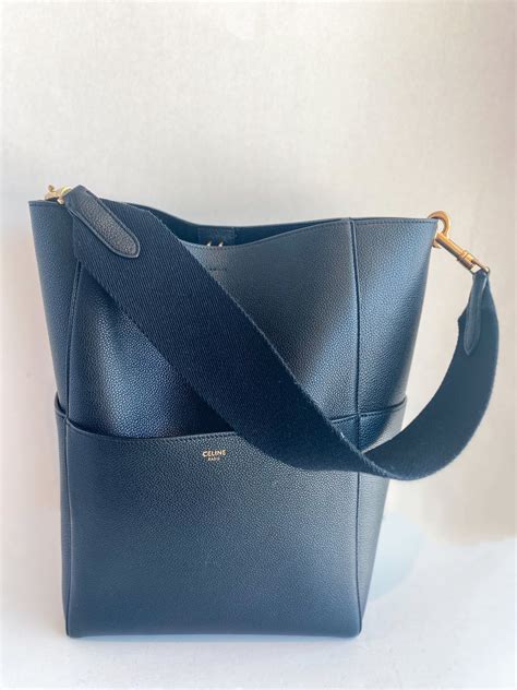 Small Seau Sangle bag in soft grained calfskin .